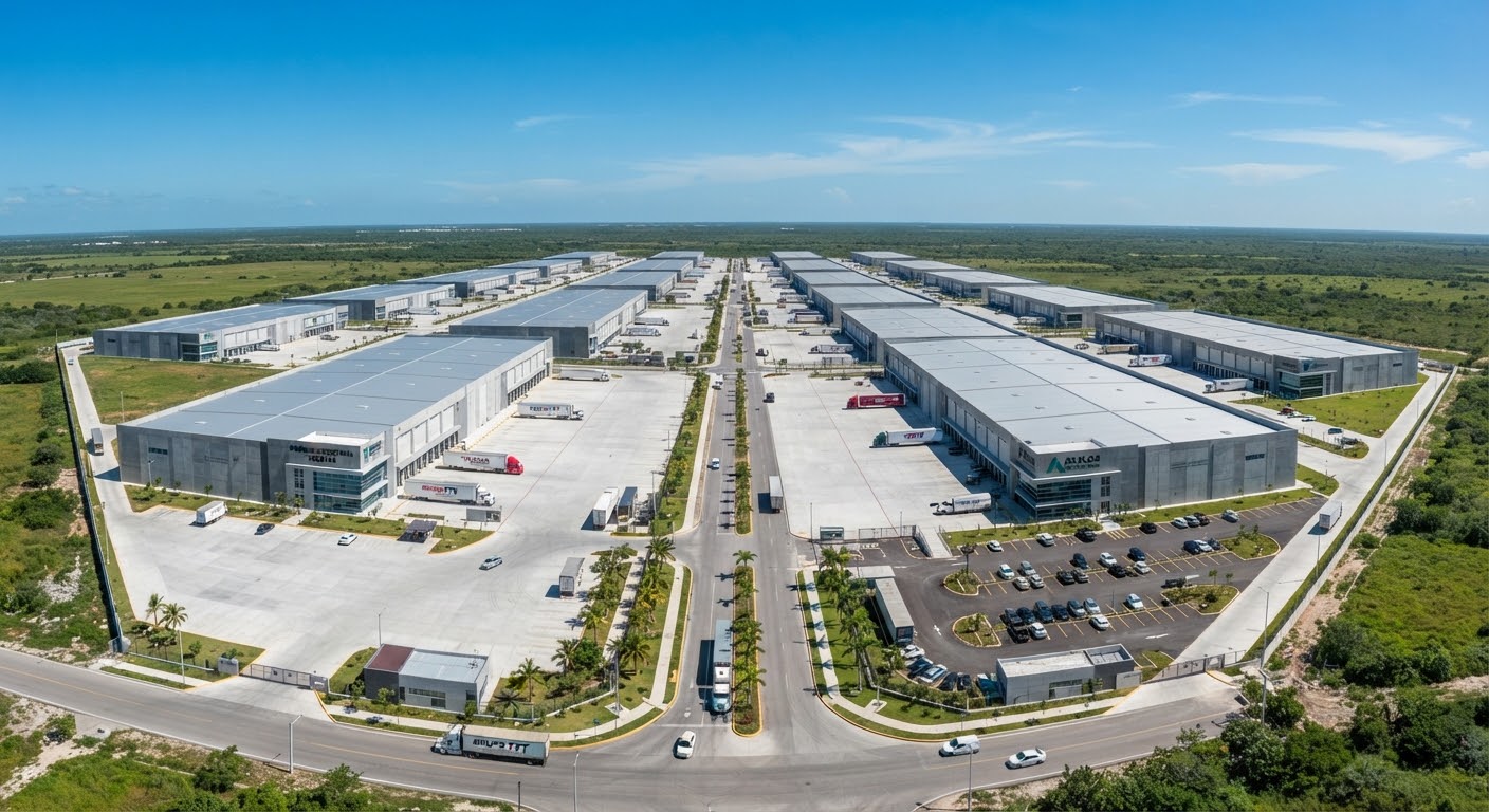 Vista aérea del Parque Industrial Yucatán